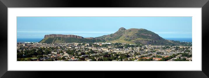 Holyrood Park and Arthur's Seat Framed Mounted Print by Theo Spanellis