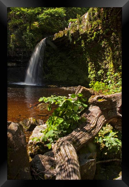 Scwd Gwladys Waterfall Framed Print by Jenny Hibbert