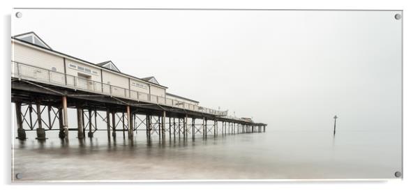 Teignmouth Pier, South Devon, Torbay. Acrylic by Images of Devon
