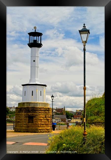 Candlestick Lighthouse, Maryport, Cumbria Framed Print by Martyn Arnold