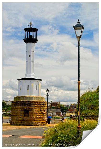 Candlestick Lighthouse, Maryport, Cumbria Print by Martyn Arnold