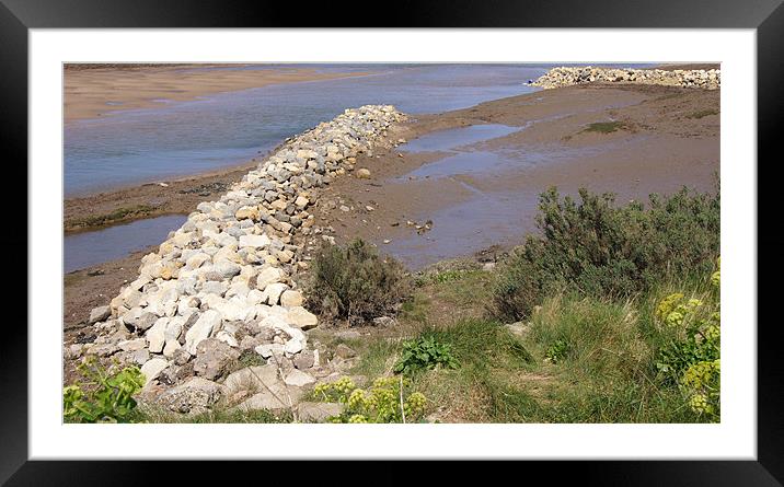 Seaside rocks Framed Mounted Print by Sheryl Brown