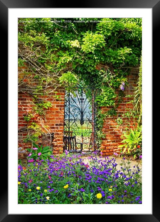Walled Garden Cannon Hall Framed Mounted Print by Alison Chambers