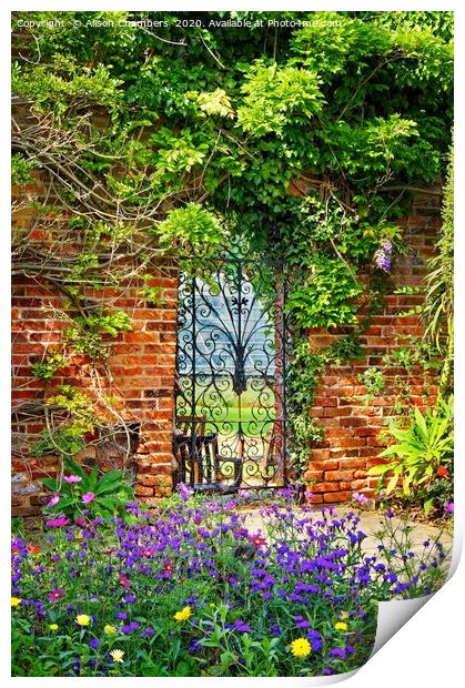 Walled Garden Cannon Hall Print by Alison Chambers