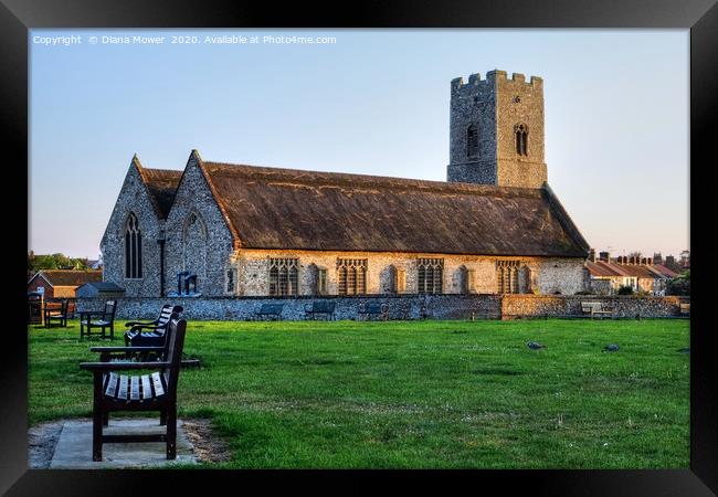 Pakefield All Saint's and St Margarets Church Framed Print by Diana Mower