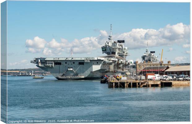 Pompey aircraft carriers  Canvas Print by Rob Hawkins