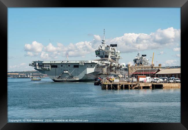 Pompey aircraft carriers  Framed Print by Rob Hawkins