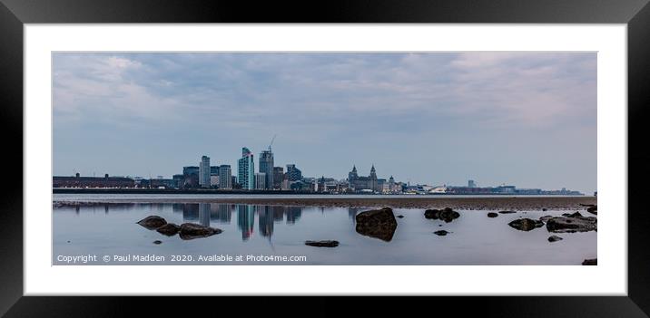 Liverpool waterfront reflections Framed Mounted Print by Paul Madden
