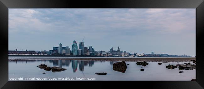 Liverpool waterfront reflections Framed Print by Paul Madden
