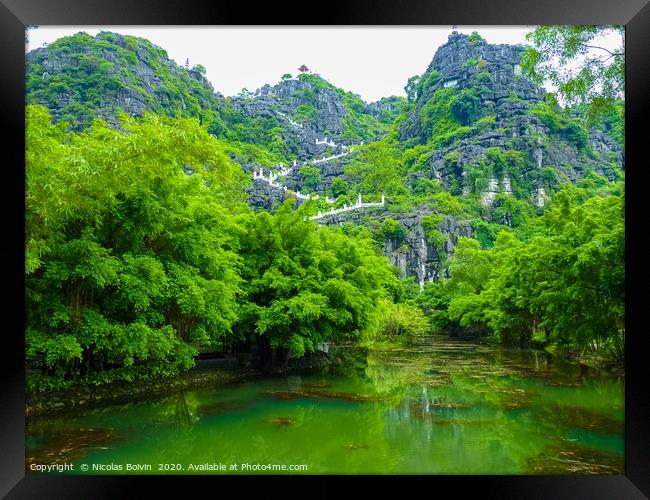 Hang Mua Pagoda in Ninh Binh Framed Print by Nicolas Boivin