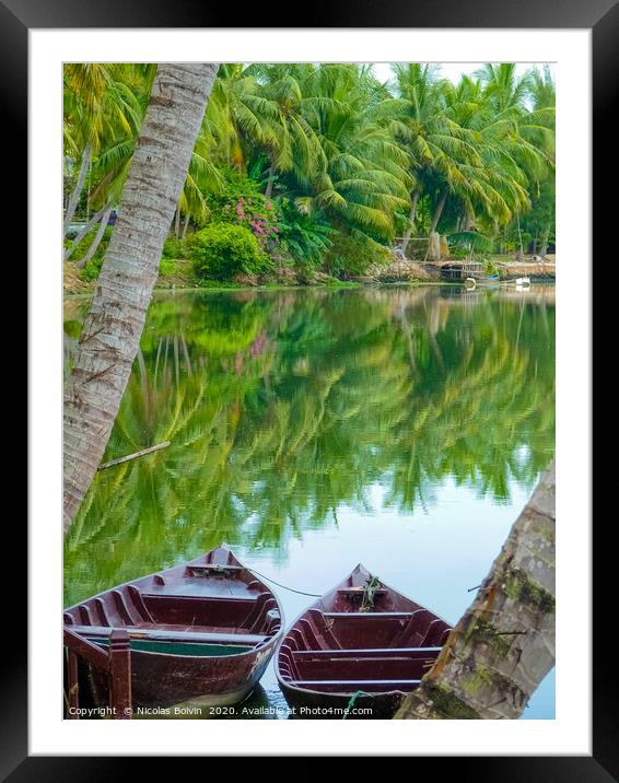 Peaceful people lifestyle in Hoi An Framed Mounted Print by Nicolas Boivin