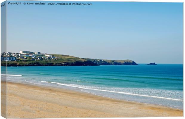 fistral beach newquay Canvas Print by Kevin Britland