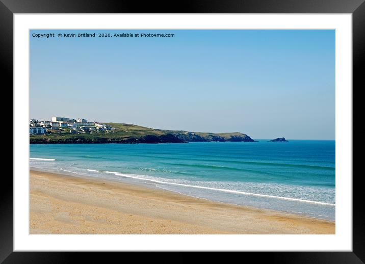 fistral beach newquay Framed Mounted Print by Kevin Britland