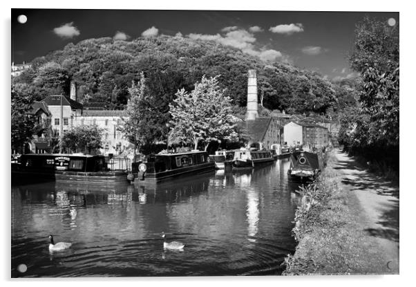 Rochdale Canal at Hebden Bridge                    Acrylic by Darren Galpin