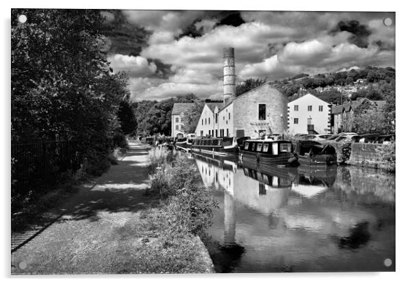 Rochdale Canal at Hebden Bridge                    Acrylic by Darren Galpin