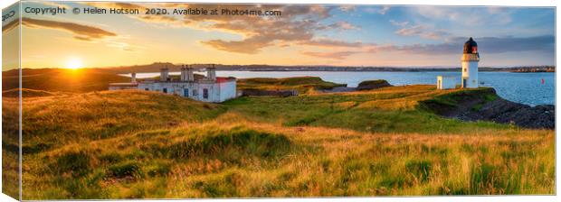 Sunset at Arnish Point Canvas Print by Helen Hotson