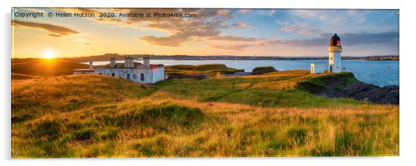 Sunset at Arnish Point Acrylic by Helen Hotson