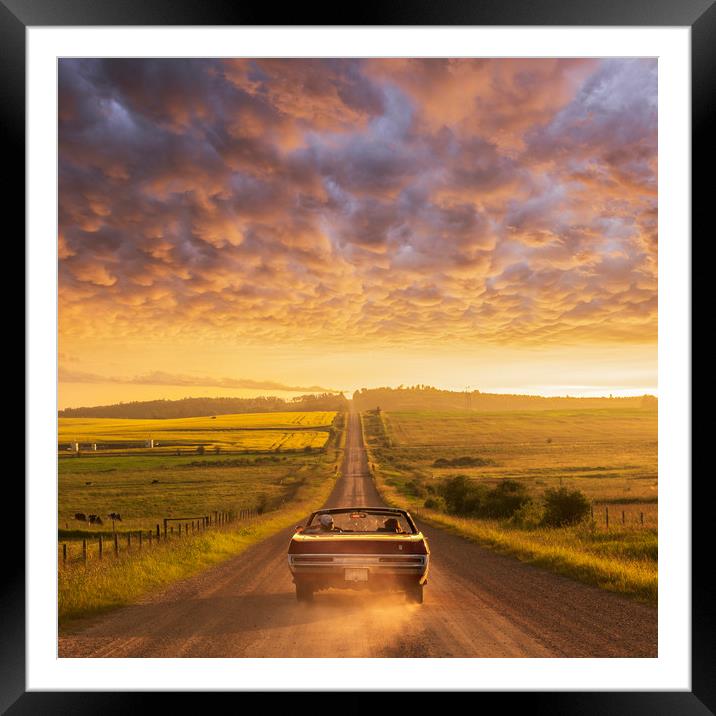 Freedom of the Open Road Framed Mounted Print by John Finney