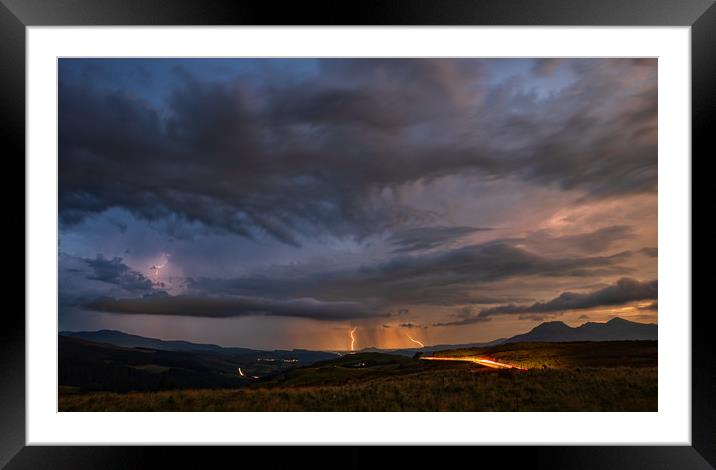 Lightning over the Vale of Ffestiniog Framed Mounted Print by Rory Trappe