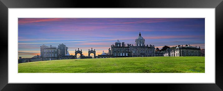 Castle Howard ~ Panoramic Framed Mounted Print by Sandi-Cockayne ADPS