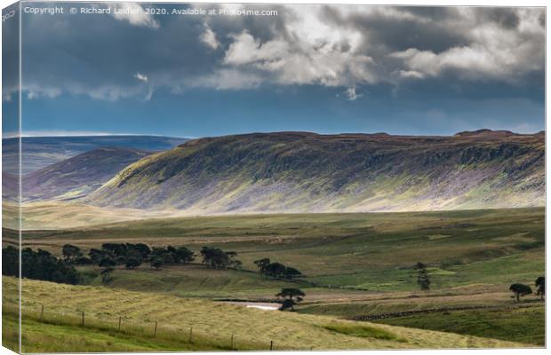 Cronkley Scar from Lingy Hill Canvas Print by Richard Laidler