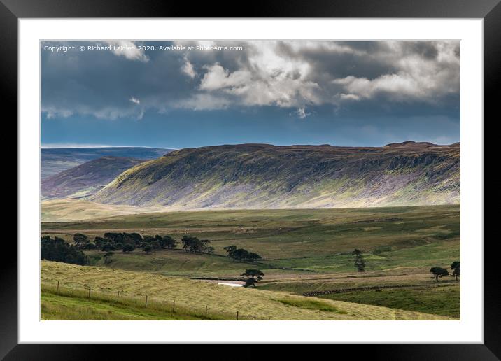 Cronkley Scar from Lingy Hill Framed Mounted Print by Richard Laidler