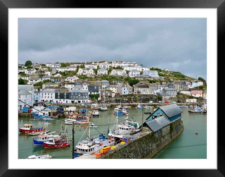 Mevagissey Harbour, Cornwall Framed Mounted Print by Nathalie Hales