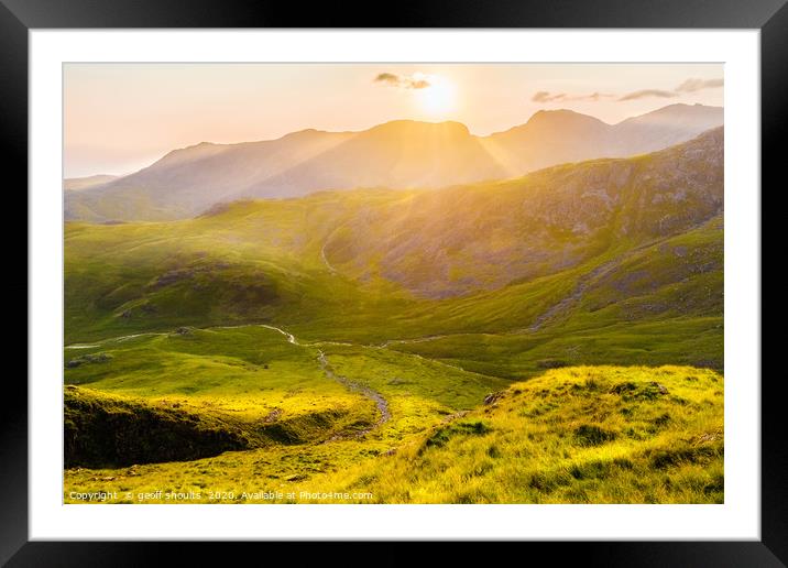 Scafell and the Upper Esk Valley Framed Mounted Print by geoff shoults