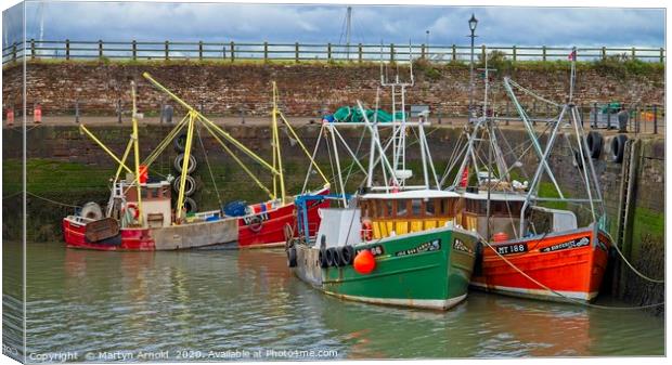 Maryport Fishing Boats Canvas Print by Martyn Arnold