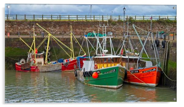 Maryport Fishing Boats Acrylic by Martyn Arnold