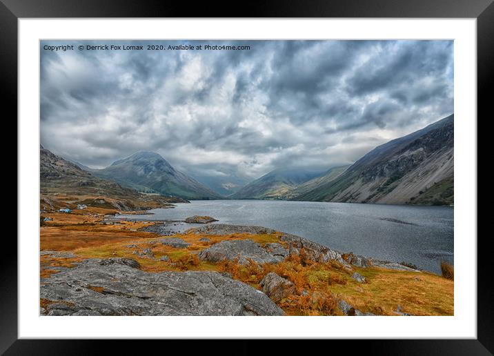 WastWater Lake Cumbria Framed Mounted Print by Derrick Fox Lomax
