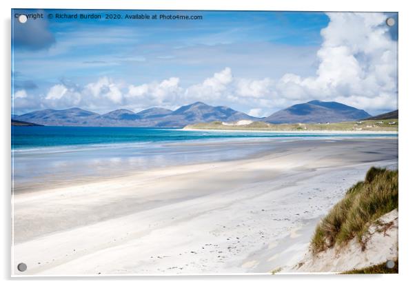 Seilebost Bay on the Isle of Harris Acrylic by Richard Burdon