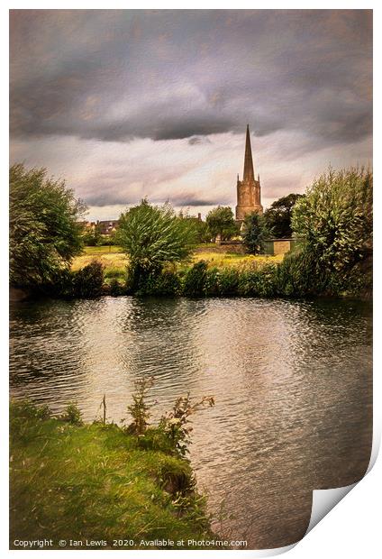 The Infant Thames At Lechlade Print by Ian Lewis