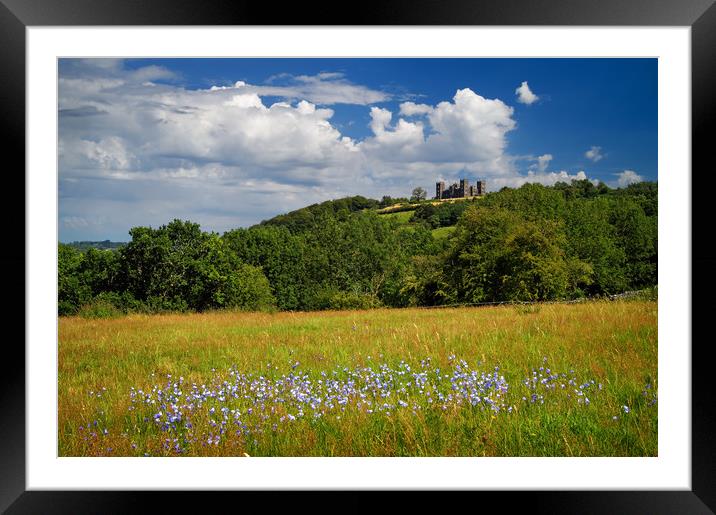 Riber Castle from High Tor                         Framed Mounted Print by Darren Galpin