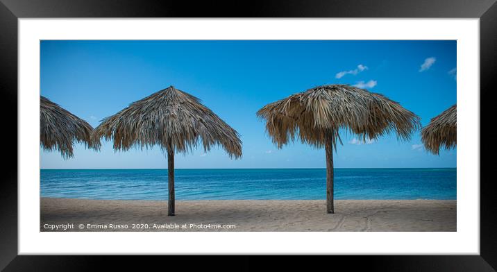 Cuba Varadero Beach Framed Mounted Print by Emma Russo