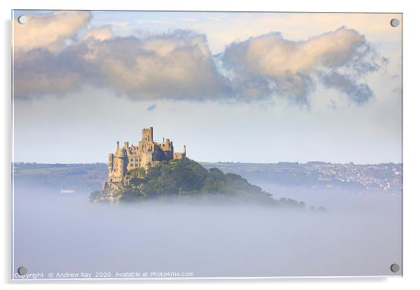 St Michael's Mount in the mist Acrylic by Andrew Ray