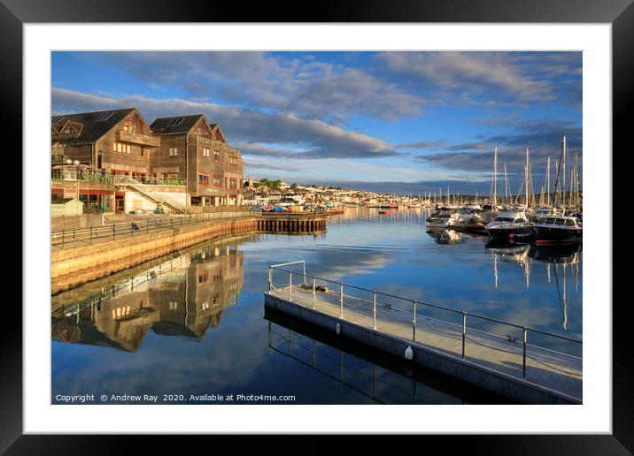 Reflections at Falmouth Framed Mounted Print by Andrew Ray