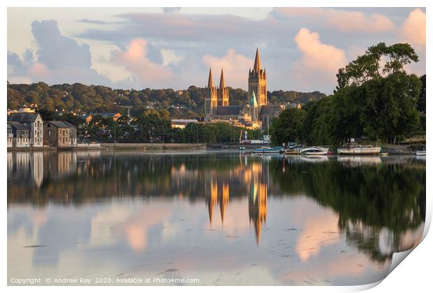 First light on Truro Cathedral Print by Andrew Ray