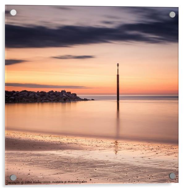 Dawn colour on Sea Palling Beach Acrylic by David Powley