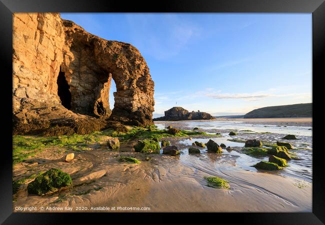 Arch view (Perranporth) Framed Print by Andrew Ray