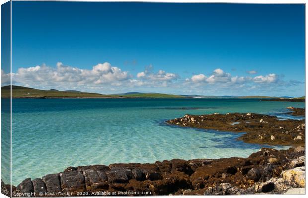 Turquoise Atlantic Waters, Berneray, Outer Hebride Canvas Print by Kasia Design