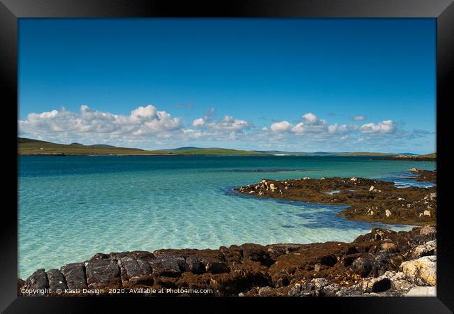 Turquoise Atlantic Waters, Berneray, Outer Hebride Framed Print by Kasia Design