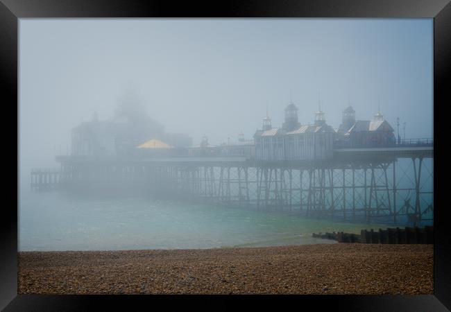 A Foggy Morning In Eastbourne Framed Print by Chris Lord