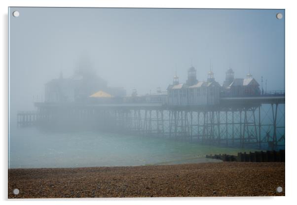 A Foggy Morning In Eastbourne Acrylic by Chris Lord