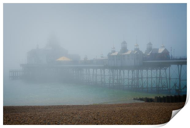A Foggy Morning In Eastbourne Print by Chris Lord