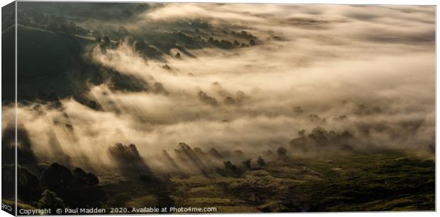 Cloud inversion from Mam Tor Canvas Print by Paul Madden