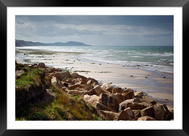 The beach at Kirk Michael Framed Mounted Print by Steven Watson