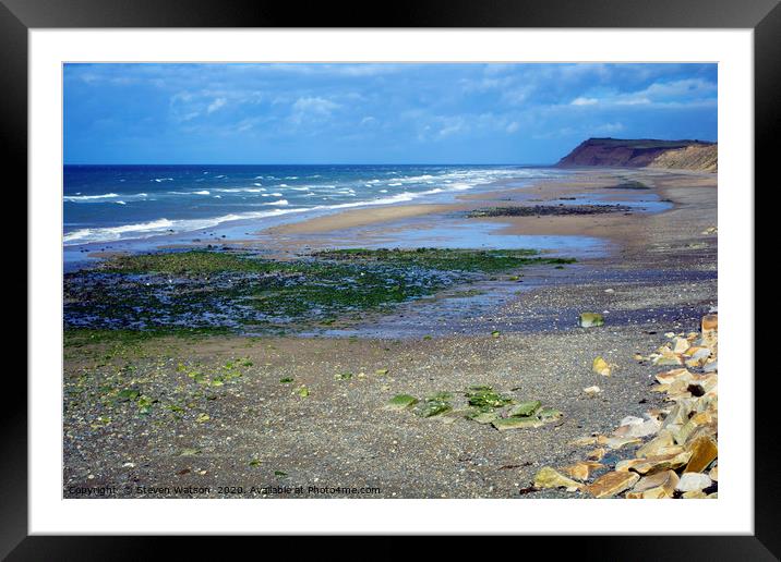 The beach at Kirk Michael 2 Framed Mounted Print by Steven Watson