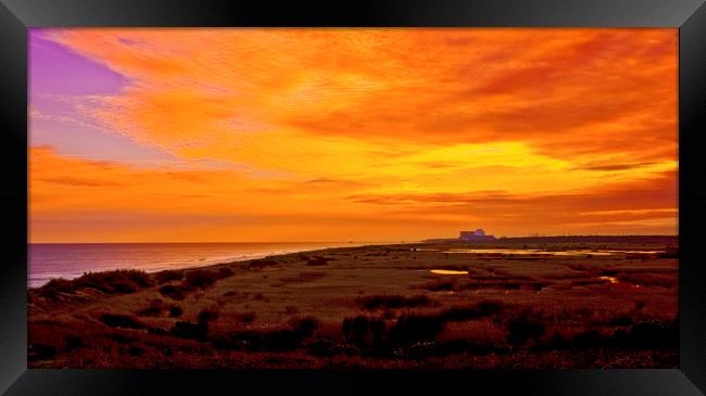 Sizewell power station on the Suffolk coast. Framed Print by Darren Burroughs