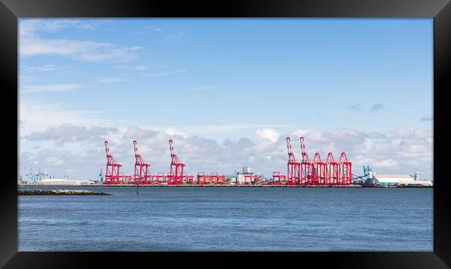 Liverpool dock panorama Framed Print by Jason Wells